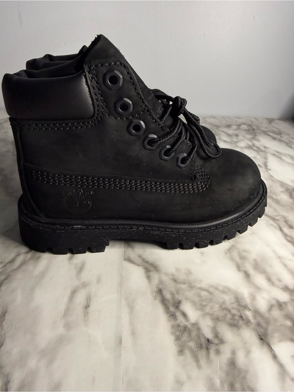 Timberland Kids Black Lace-Up Ankle Boots